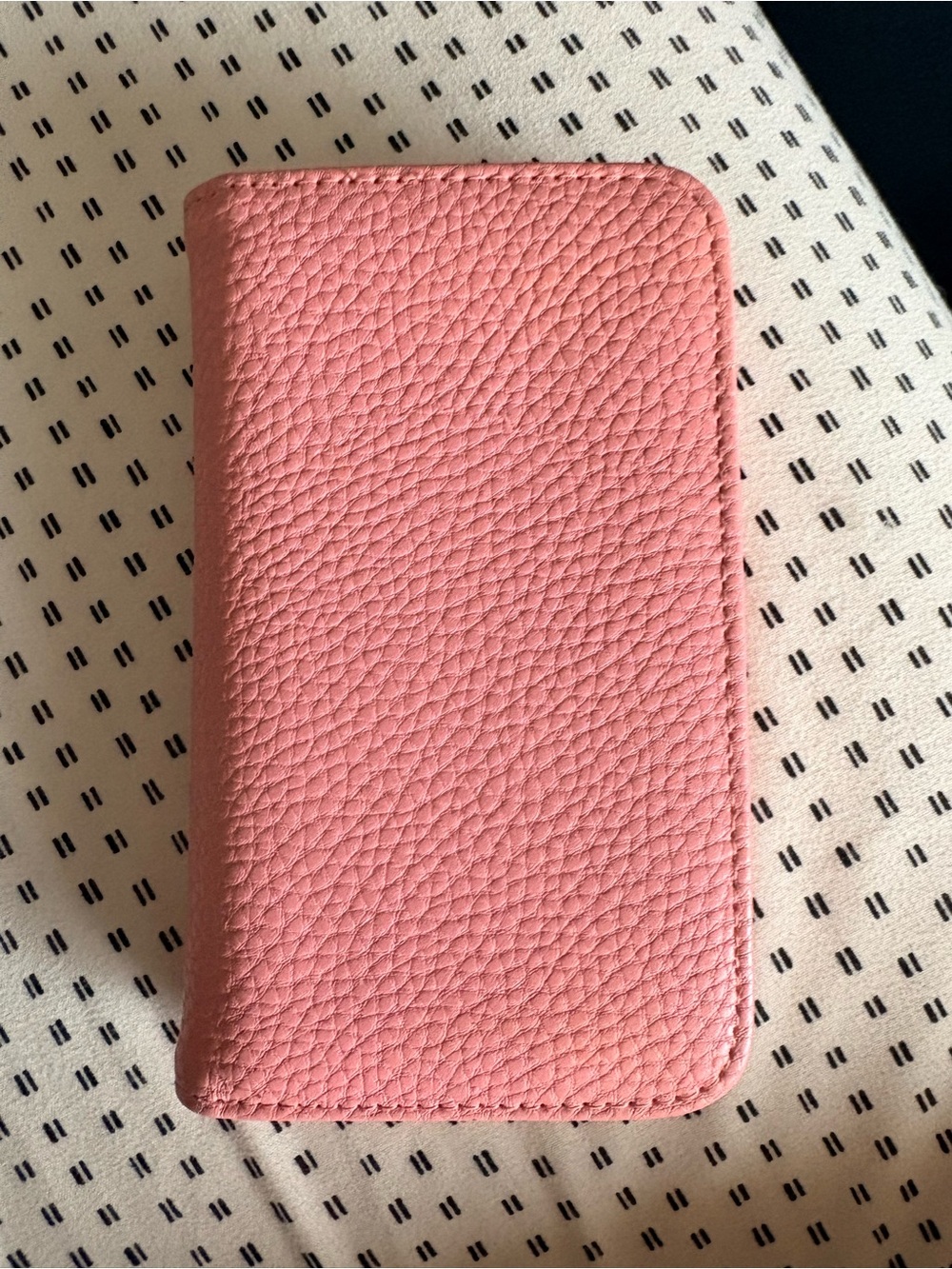 Pink Textured Leather Wallet